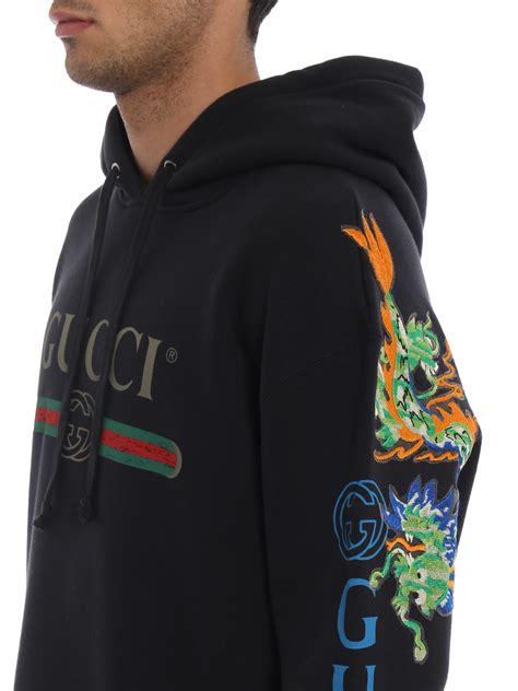 gucci hoodie with dragon|Gucci 2017 Dragon Embroidered Velvet Hoodie .